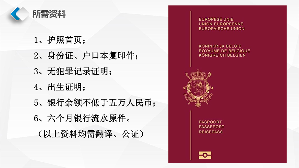 比利时护照所需资料,比利时移民,比利民护照
